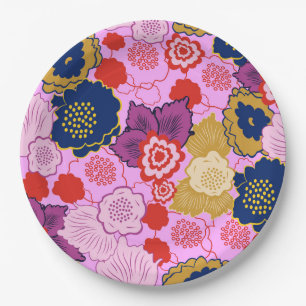 Spring Flowers Paper Plate