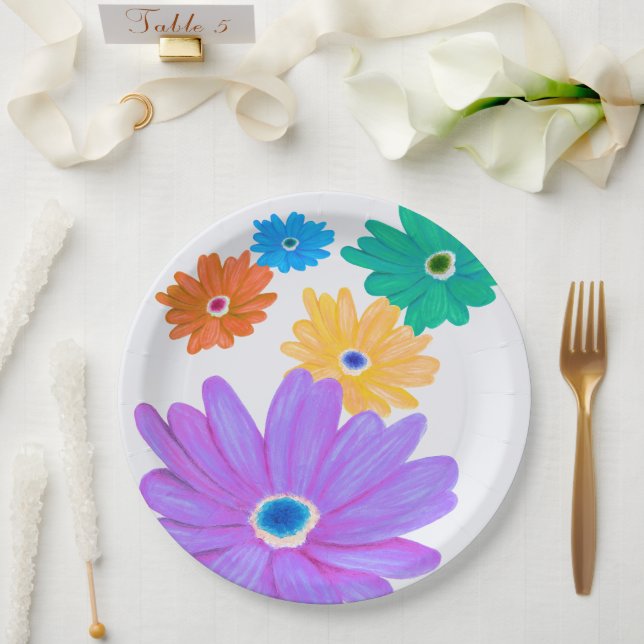 Spring Flowers  Paper Plate (Wedding)