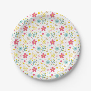 Spring Flowers Paper Plates