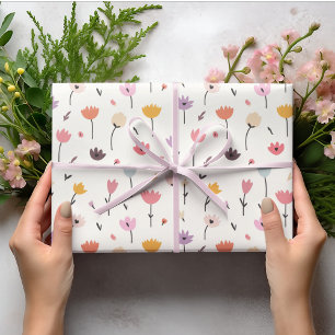 Spring Flowers Pastel Easter Wrapping Paper