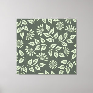 Spring Flowers Pattern Canvas Print