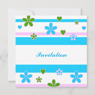 Spring Flowers Pattern Invitation