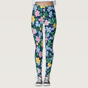 Spring Flowers Pattern Leggings
