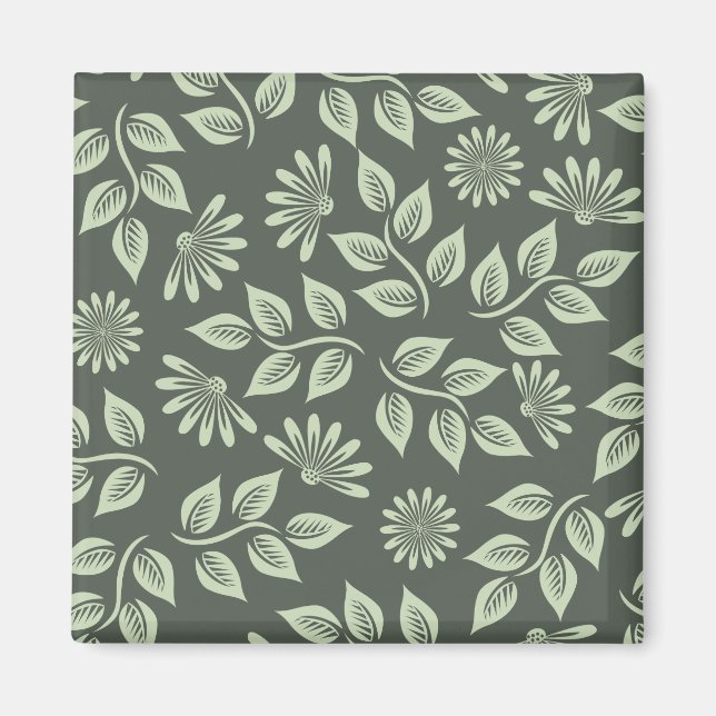 Spring Flowers Pattern Magnet (Front)