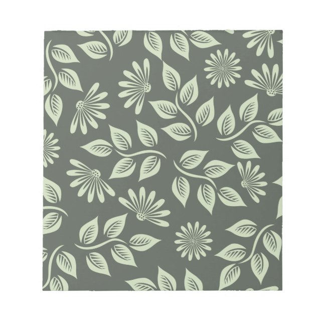 Spring Flowers Pattern Notepad (Front)