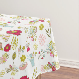 Spring Flowers Pattern Tablecloth