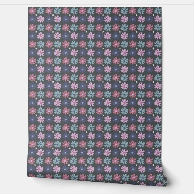 spring flowers pattern wallpaper (Unrolling)