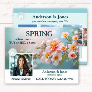 Spring Flowers Photo Real Estate Postcard