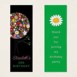 Spring Flowers Pop Tree Bloom DIY Party Favour Tag
