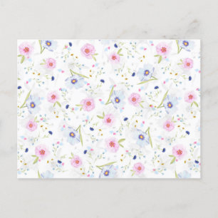 spring flowers postcard