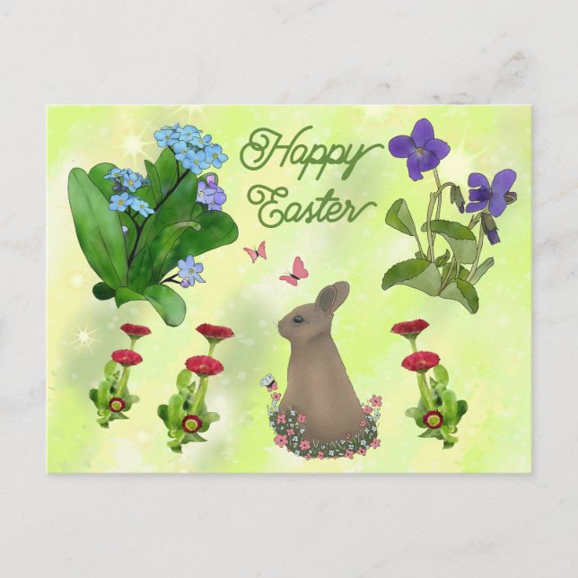 spring flowers postcard (Front)
