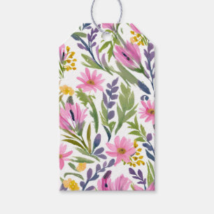 Spring Flowers Pretty Pastel Floral Watercolor Gift Tags