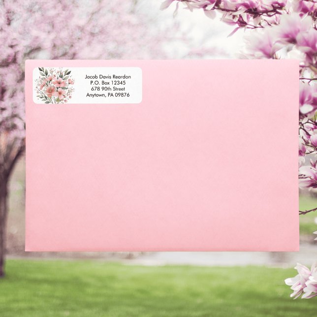 Spring Flowers Return Address Label (Creator Uploaded)
