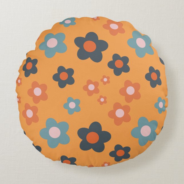 Spring Flowers Round Cushion (Front)