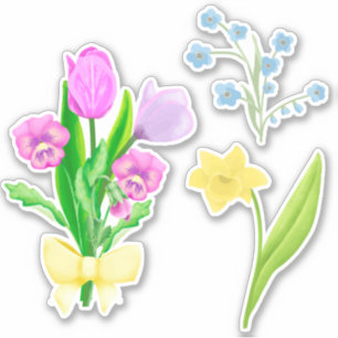 Spring Flowers Scrapbook Stationery