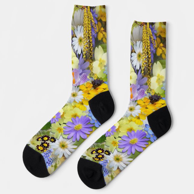 spring flowers socks (Left)