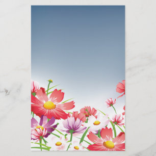 Spring Flowers Stationary Stationery