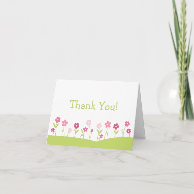 Spring Flowers Thank You Card (Front)