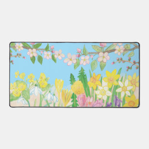 Spring Flowers that Radiate Joy   Desk Mat