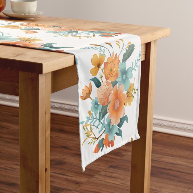 Spring Flowers Theme Short Table Runner (In Situ)