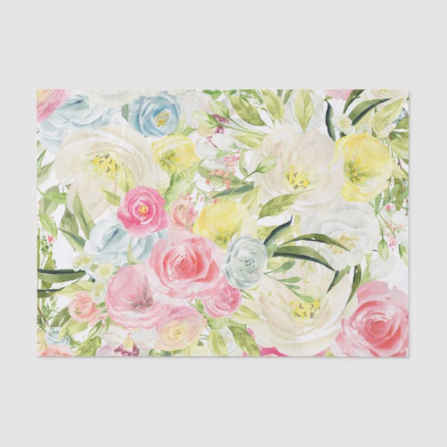 Spring Flowers Tissue Paper | Vibrant Floral  (Front)