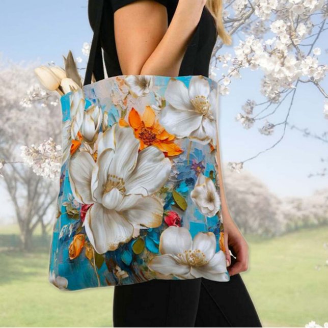 Spring Flowers Tote Bag (Creator Uploaded)