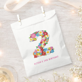 Spring Flowers Two 2nd Birthday Party Favour Bag
