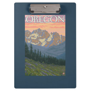 Spring Flowers- Vintage Travel Poster Clipboard