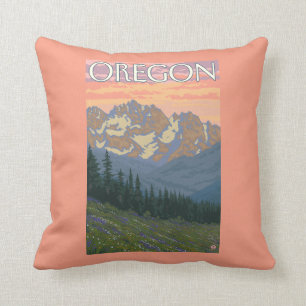 Spring Flowers- Vintage Travel Poster Cushion