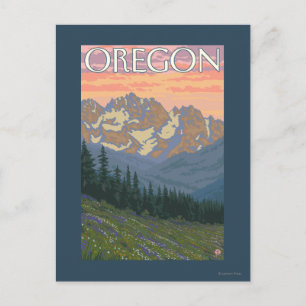 Spring Flowers- Vintage Travel Poster Postcard