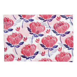 Spring flowers, watercolor seamless pattern. pillowcase