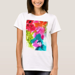 Spring Flowers watercolour abstract art T-Shirt