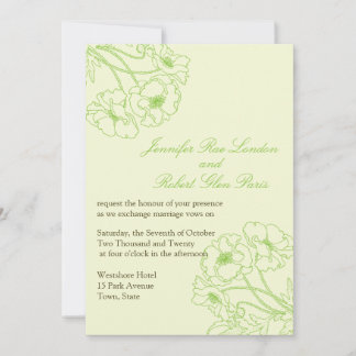 Spring Flowers Wedding Floral Weddings Invitation