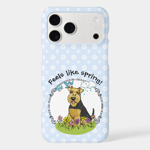 Spring Flowers Welsh Terrier Dog with Flowers Cute