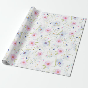 spring flowers wrapping paper
