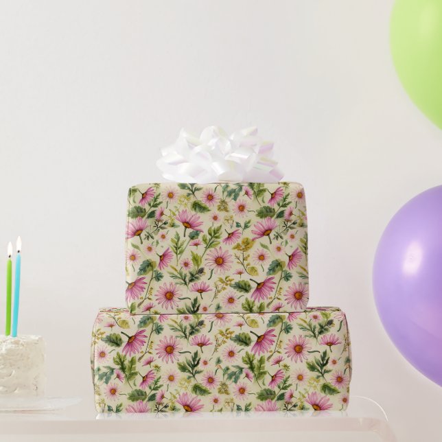 Spring Flowers  Wrapping Paper (Party Gifts)