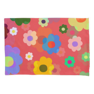 Spring Flowers Y2K Retro Pattern Pillowcase