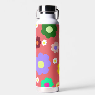 Spring Flowers Y2K Retro Pattern Water Bottle