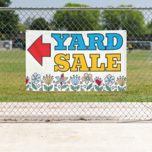 Spring Flowers Yard Sale Banner