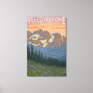 Spring Flowers - Yellowstone National Park Canvas Print