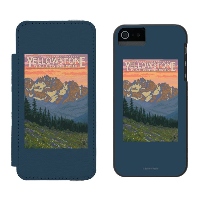 Spring Flowers - Yellowstone National Park Incipio iPhone Wallet Case (Side by Side)