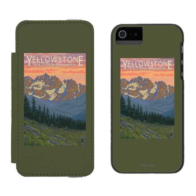 Spring Flowers - Yellowstone National Park Incipio iPhone Wallet Case (Side by Side)