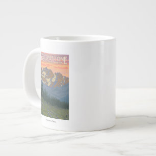 Spring Flowers - Yellowstone National Park Large Coffee Mug