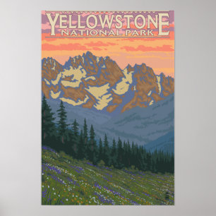 Spring Flowers - Yellowstone National Park Poster