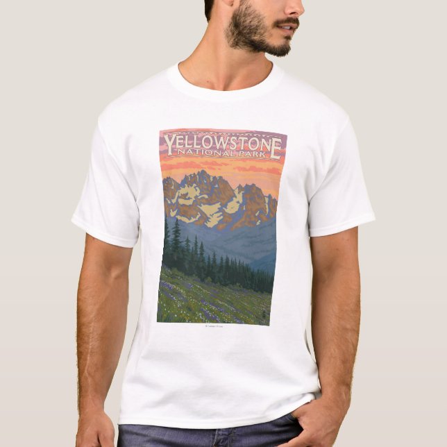 Spring Flowers - Yellowstone National Park T-Shirt (Front)