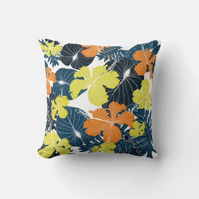 Spring Flowery: Vintage Floral Texture Cushion (Front)