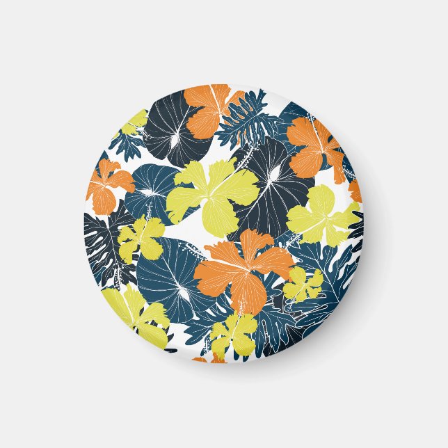 Spring Flowery: Vintage Floral Texture Magnet (Front)