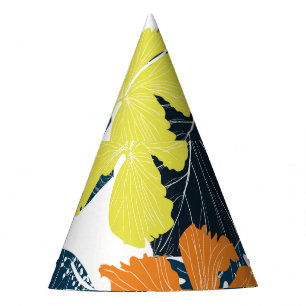 Spring Flowery: Vintage Floral Texture Party Hat