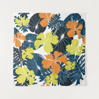 Spring Flowery: Vintage Floral Texture Tapestry