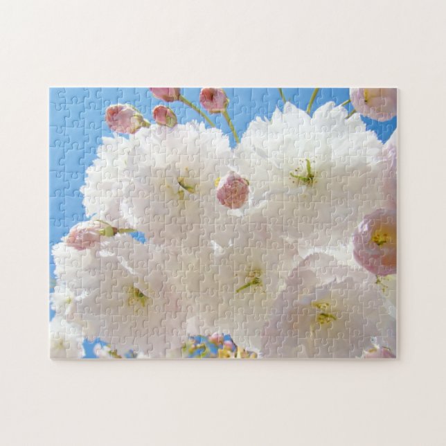 Spring Fluffy Spring Tree Blossoms Blue Sky Jigsaw Puzzle (Horizontal)
